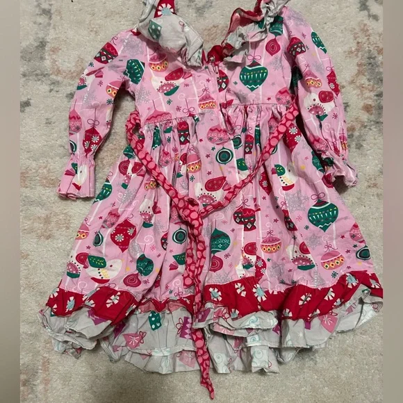 Jelly and Pug pink ornament dress girls size 2T - Picture 4 of 5